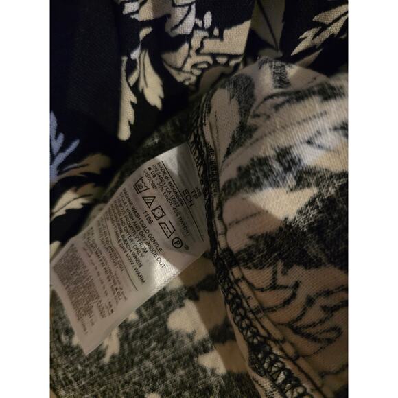 Old Navy Pencil Skirt XS Womens Linen Blend Black White Floral Print Midi NWT - Picture 5 of 6